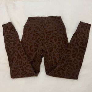 Brown leopard print leggings